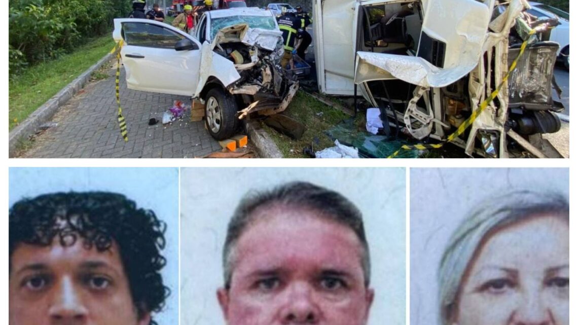 Acidente envolvendo carros e caminhão mata três pessoas na BR-470 em SC