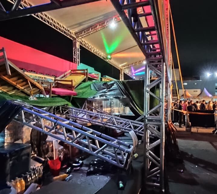 Queda de palco deixa seis pessoas feridas durante evento em Itajaí