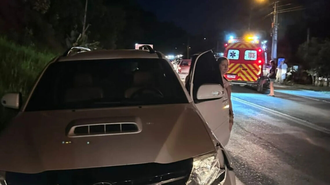 Homem é atropelado na SC-350 e sofre suspeita de traumatismo craniano