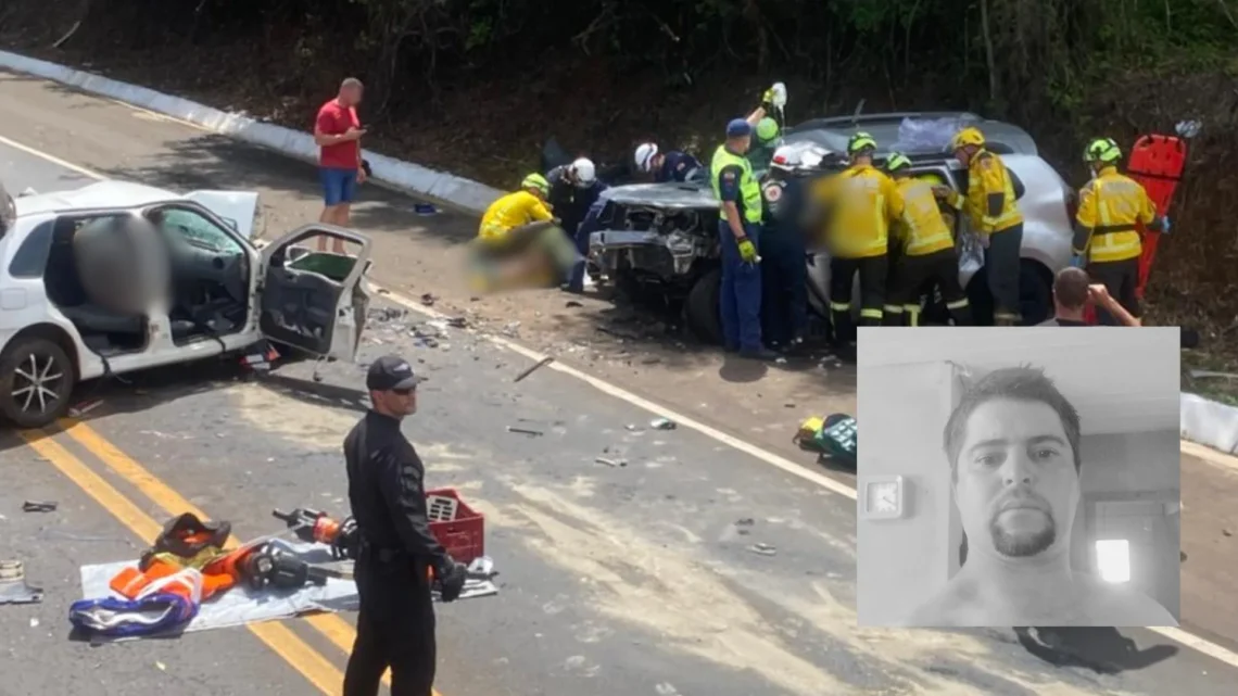 Acidente na BR-282, em Nova Erechim, causa uma morte e deixa cinco feridos graves