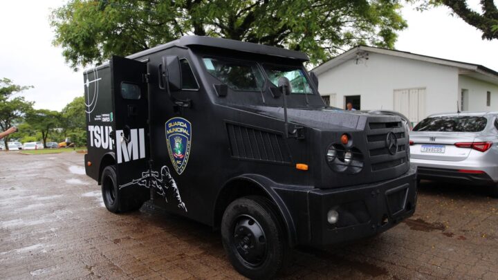 Veículo blindado Tsunami reforça estrutura da Guarda Municipal de Chapecó