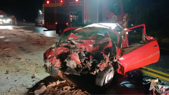Acidente entre caminhão e carro deixa jovem morto na BR-470 em SC