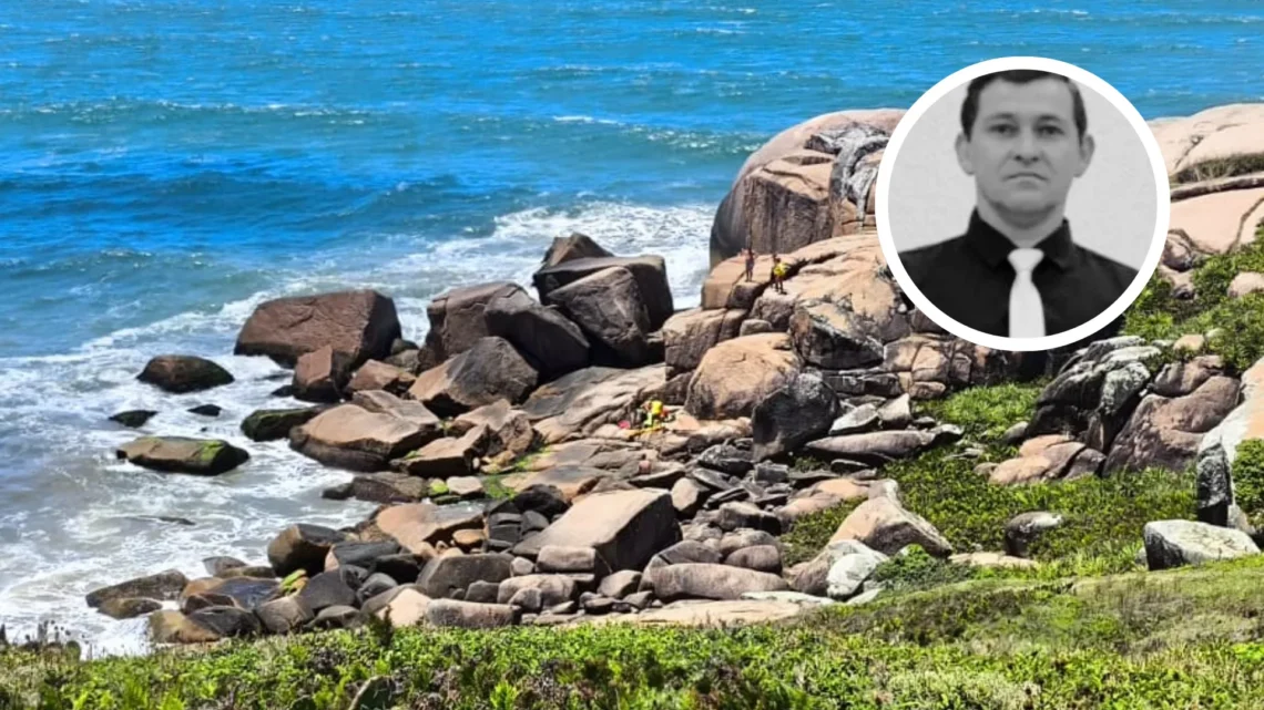 Homem escorrega em pedra, cai no mar e morre afogado em SC