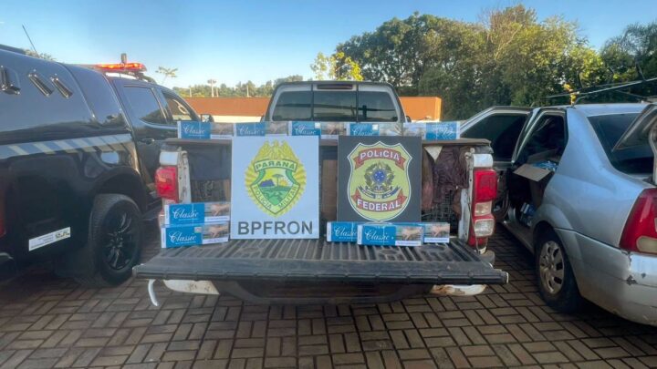 PF apreende 40 mil maços de cigarros contrabandeados e prende duas pessoas