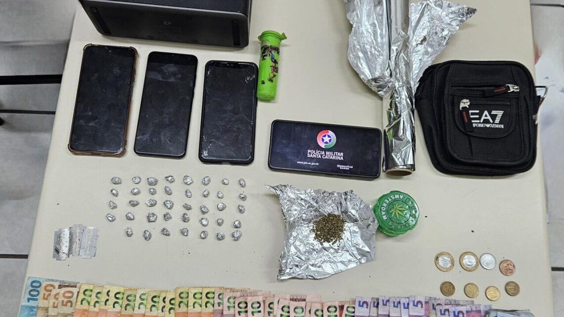 Som alto leva PM a apreender drogas e deter suspeito em Videira