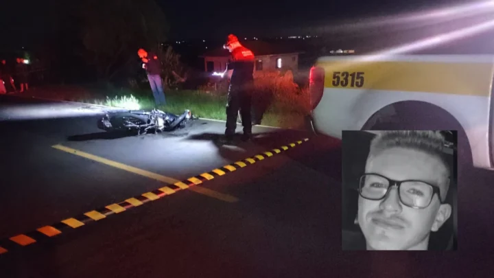 Acidente entre trator e motocicleta mata jovem de 24 anos na SC-163