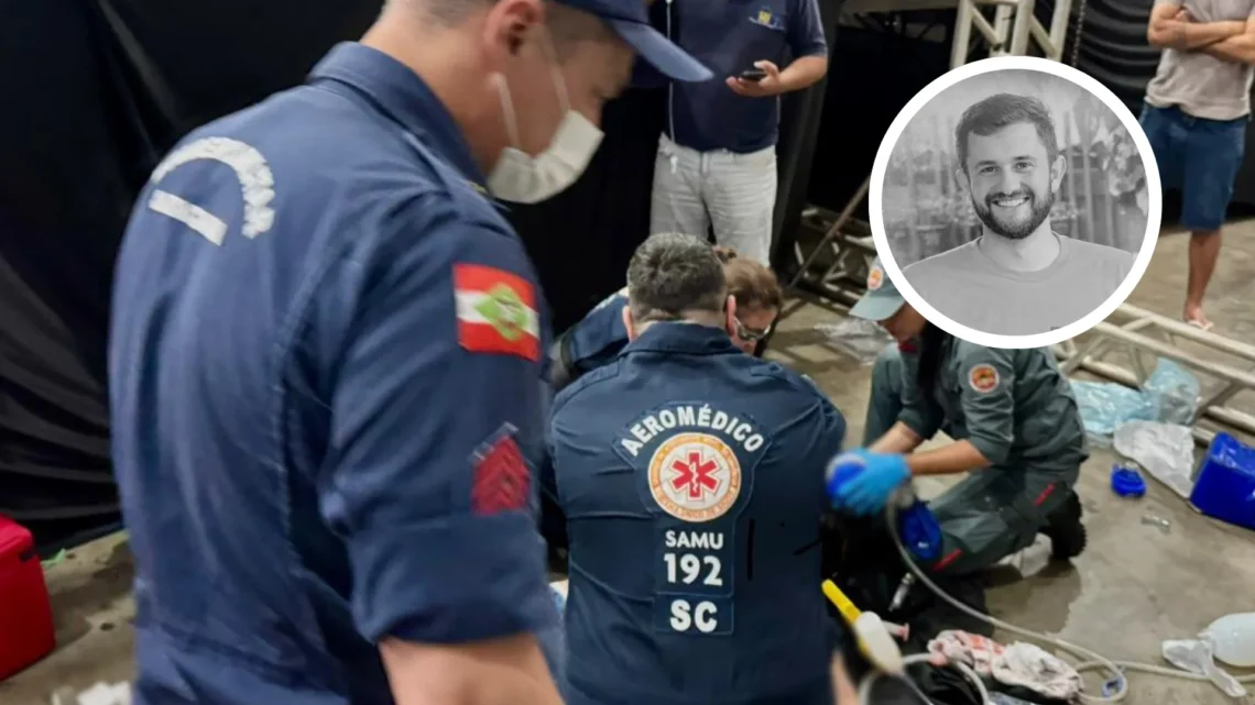 Trabalhador morre após queda em pavilhão da Efapi e show de Murilo Huff é cancelado em Chapecó