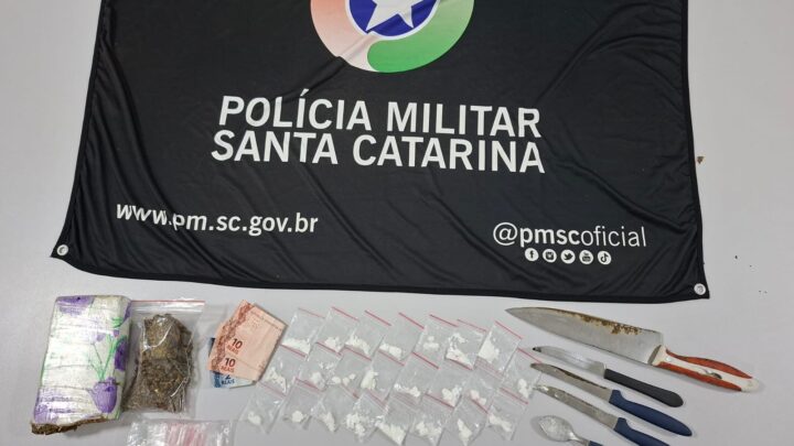 Polícia flagra novamente tráfico de drogas em residência no Bairro Nações em Concórdia