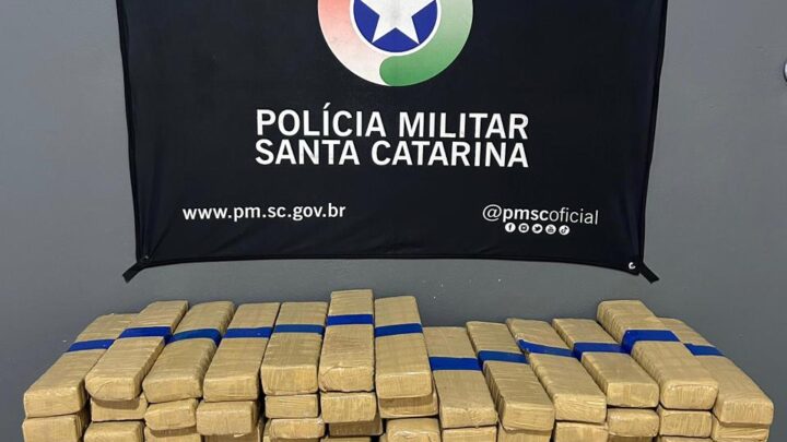 PM apreende mais de 70 kg de maconha e prende homem por tráfico de drogas em SC