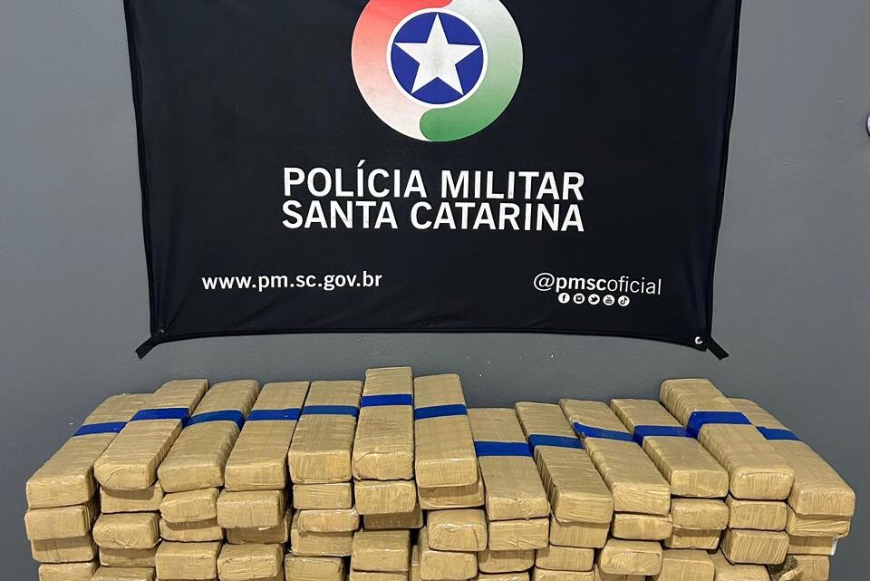 PM apreende mais de 70 kg de maconha e prende homem por tráfico de drogas em SC