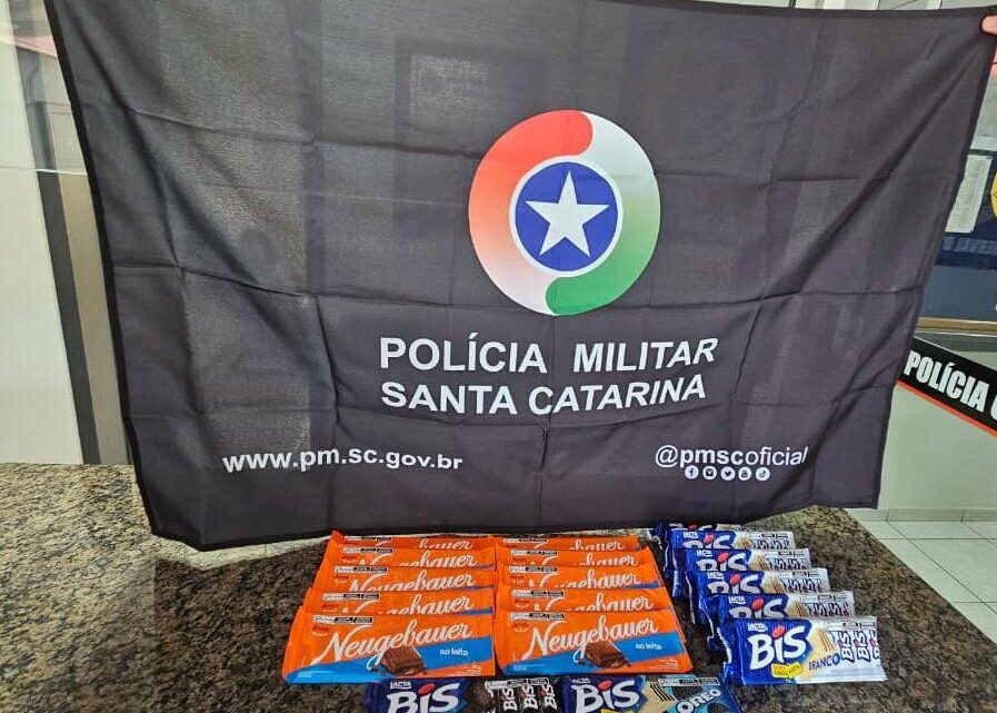 Furto de chocolates termina com prisão no centro de Erval Velho