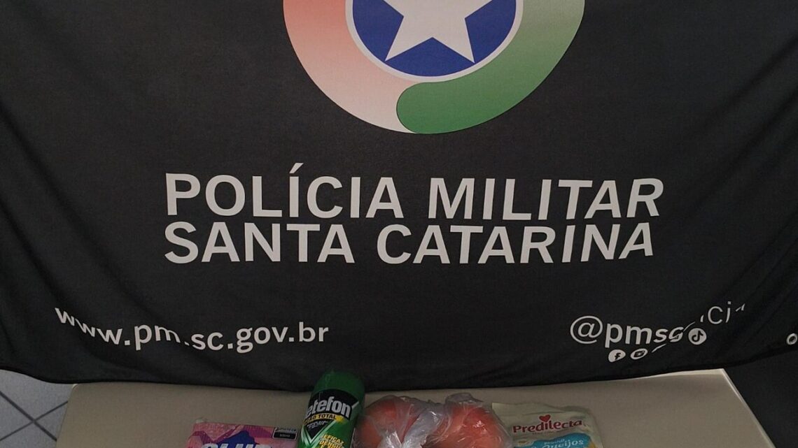 Mulher é presa após furtar produtos de supermercado no centro de Herval d’Oeste