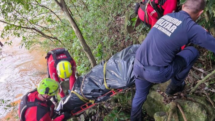 Equipes localizam corpo de mãe desaparecida em rio no interior de Xanxerê